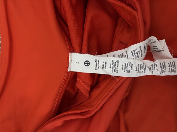 Lululemon Speed Up Mid-Rise Lined Short 4" Solar Orange Size 2 - Picture 4 of 4